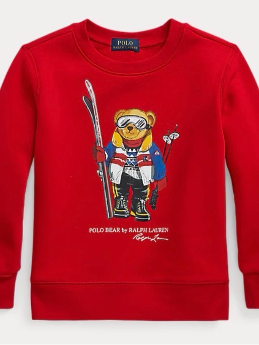 Polo by Ralph Lauren Red Kids Polo Bear Ski Sweatshirt
